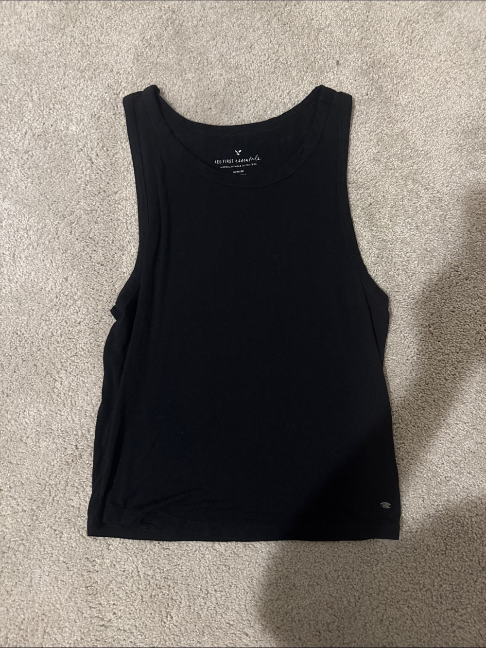 American Eagle Outfitters Black Ribbed Tank Top
